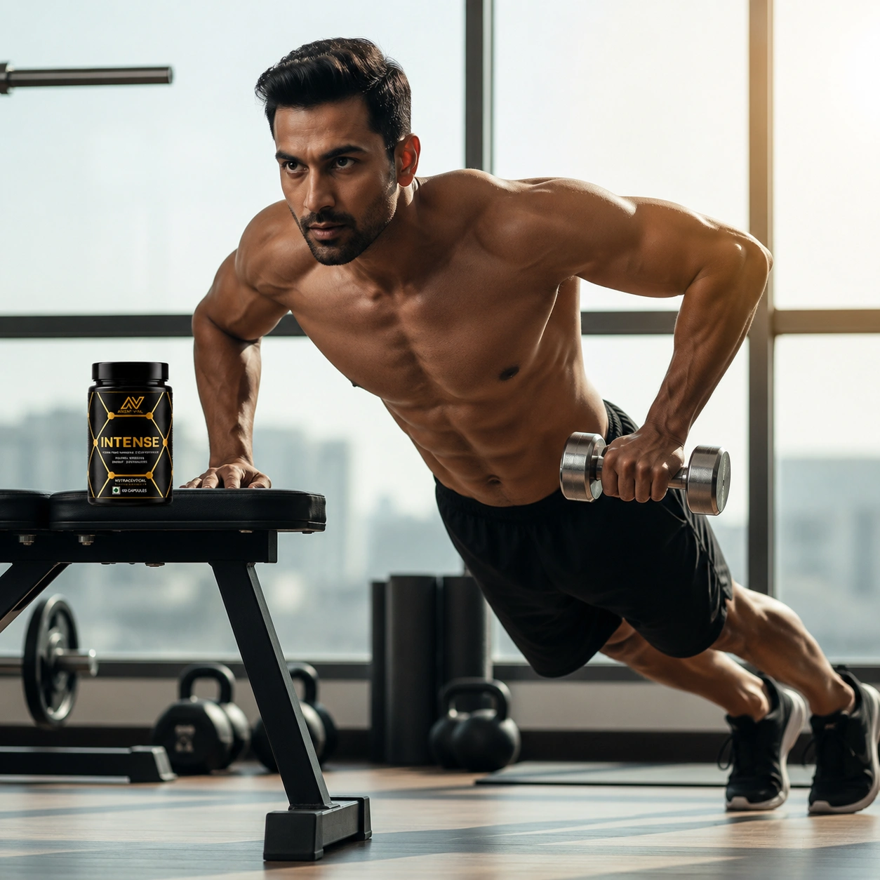 Home man doing exercise