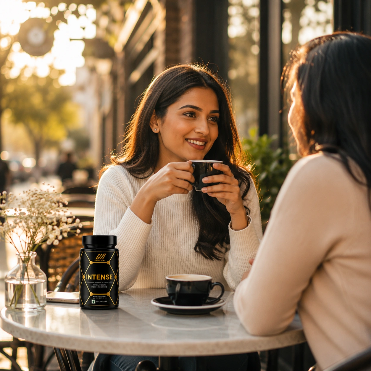 Home women having coffee